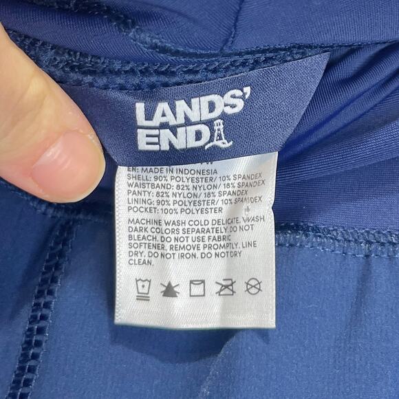 NWOT LANDS' END Swim Board Shorts w Panty 516267 Pockets Navy Blue Size 24W Plus - Picture 3 of 8